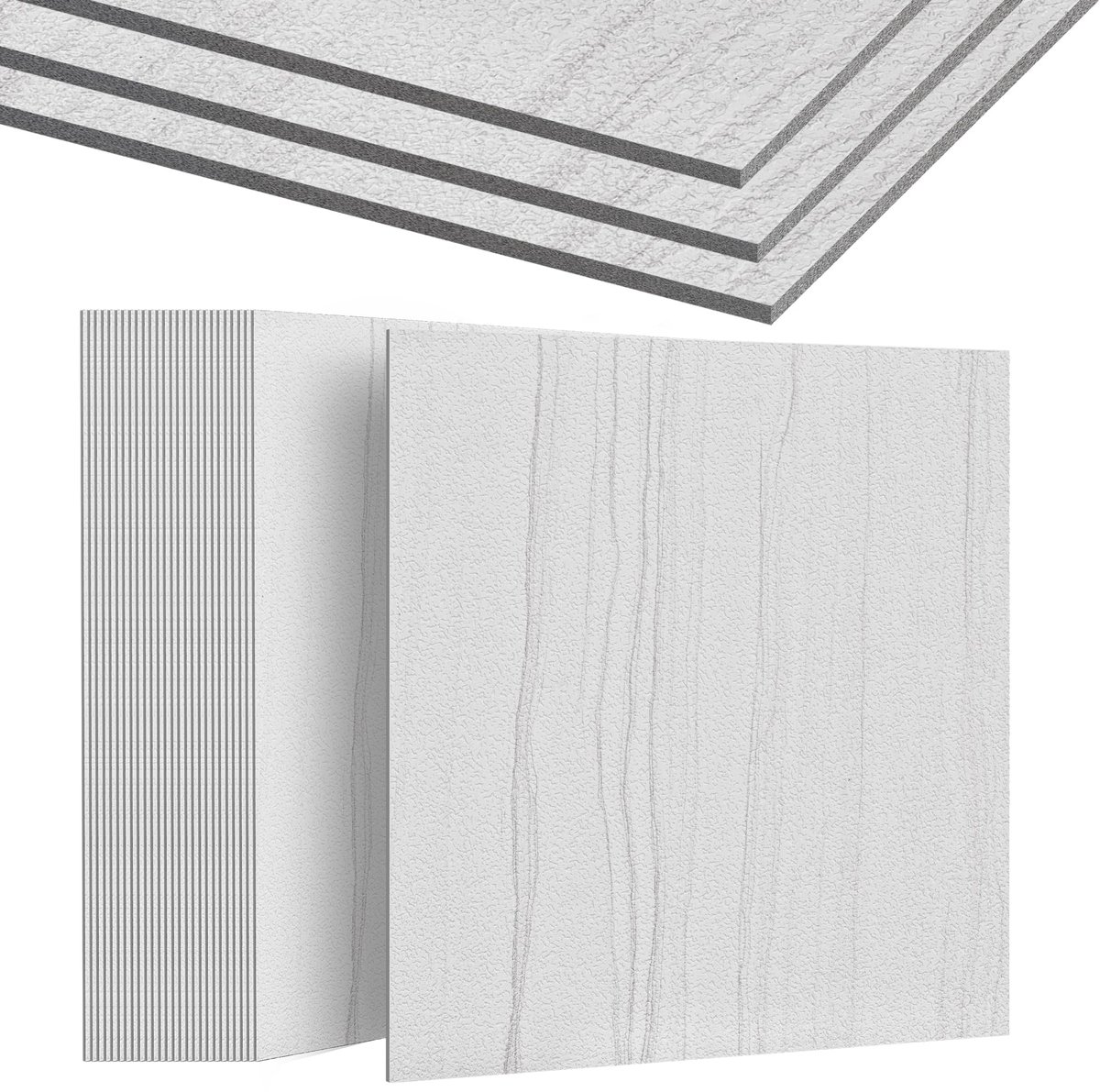 Froadp 27 stuks PVC-vloerbedekking Zelfklevend 2,51 m² Vinylvloer Vloertegels Zelfklevende tegels 30 x 30 cm Vinylvloerbedekking Laminaat Waterdicht Antislip PVC-tegels Decoratieve planken Tegeloptiek Lichtgrijs
