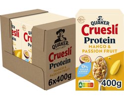 Quaker Cruesli Protein Zero Sugar Added Mango & Passion Fruit 6 x 400 gr