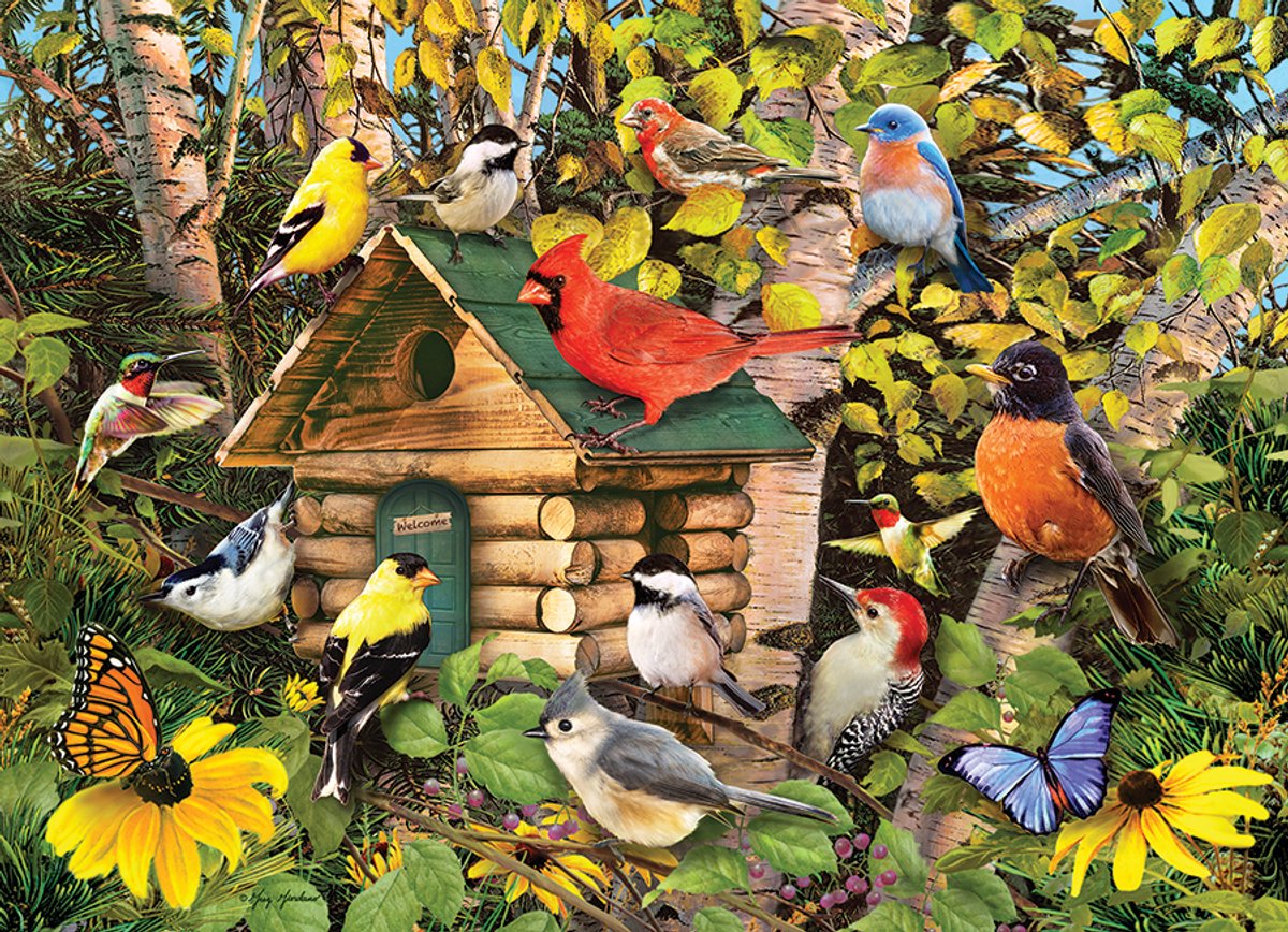 Cobble Hill legpuzzel vogels Bird Cabin - 1000 stukjes puzzelplezier.