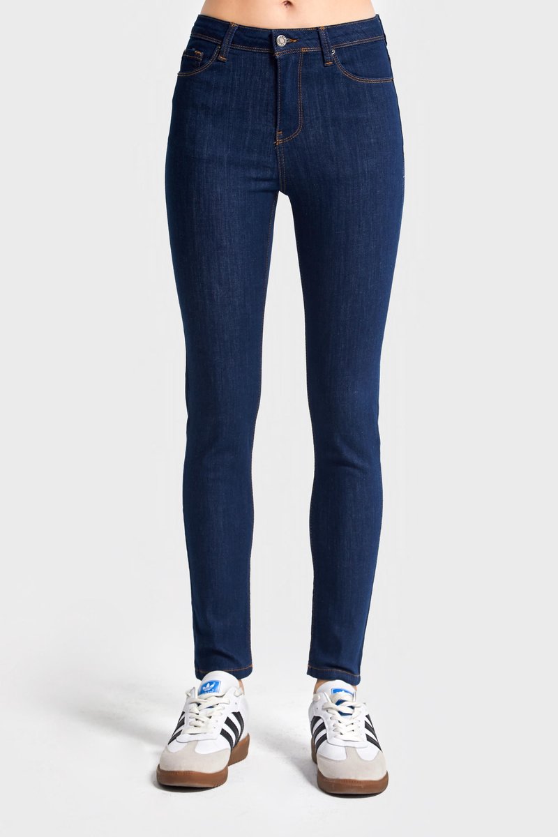 It's Basic - Skinny High Rise Jeans - Deep Sea