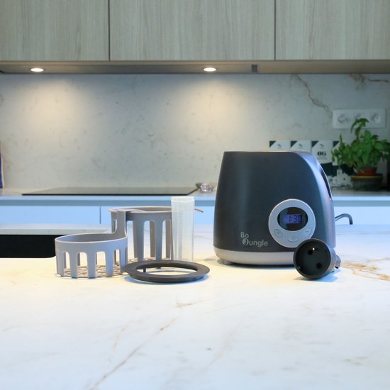 Bo Jungle Flessenwarmer Auto - Thuis - Bottle Warmer Car/Home Shady Grey - Superfast van Bo Jungle — afbeelding 5