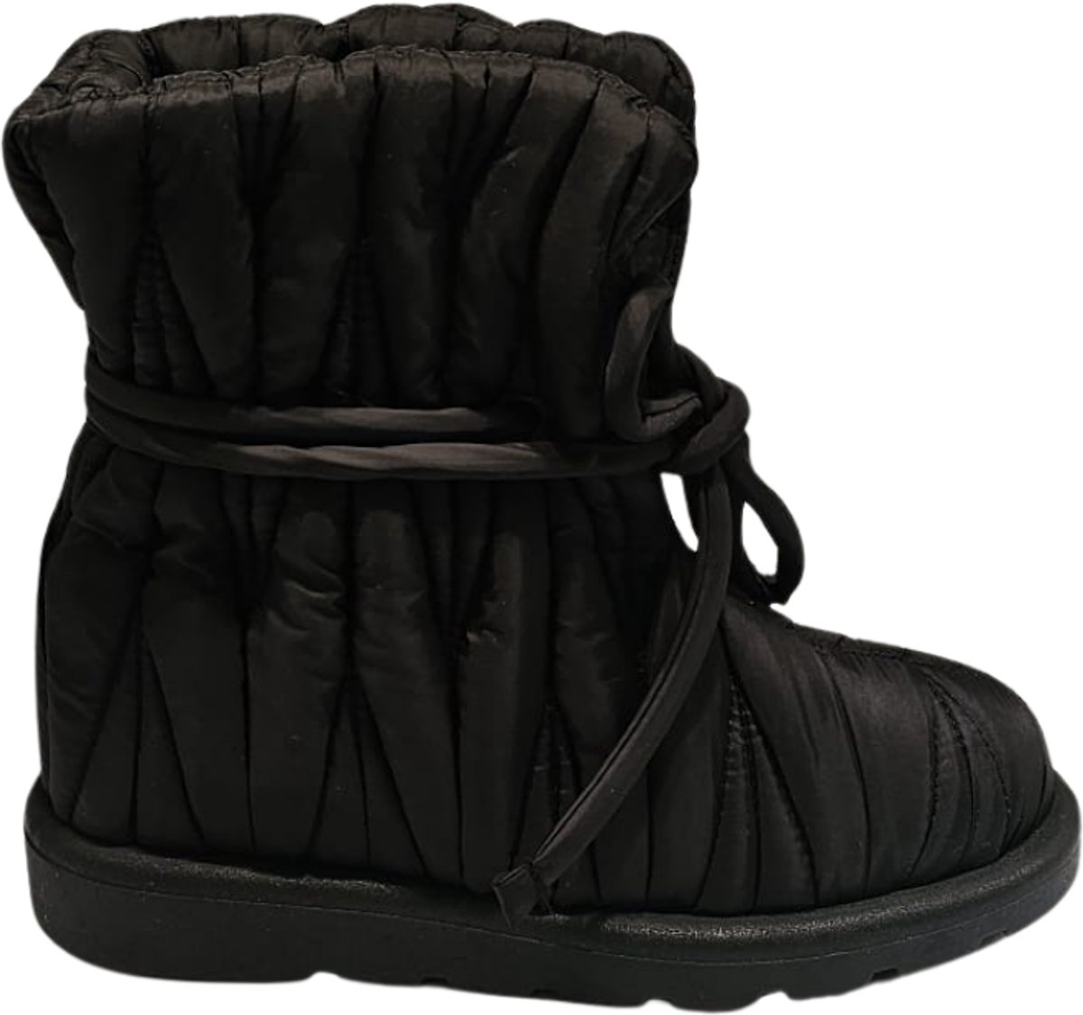 Berussa-Dames-Laarzen-Warme Dames Boots Anorak Materiaal met Suède Binnenkant Ultra Lichte Thermo-zool / Grijs36-40 Zwart