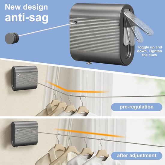 Minky Extendable outdoor clothesline, 30 m (2 x 15 m