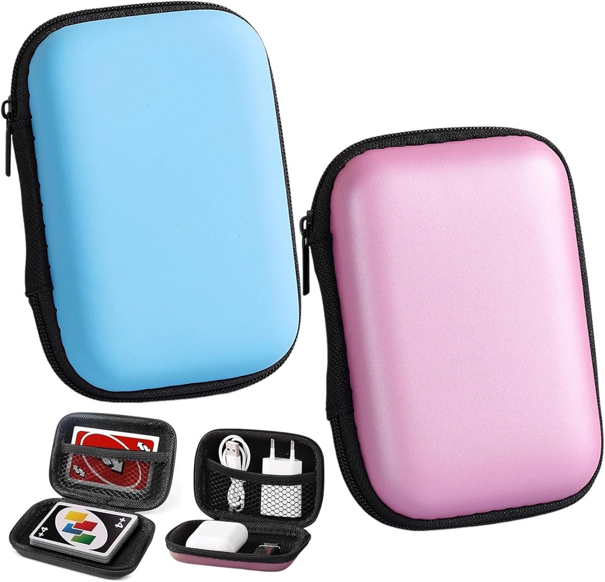 2x Waterdichte Opbergdoos voor Kaarten, Hoofdtelefoon en Kabels - Compacte Organizer