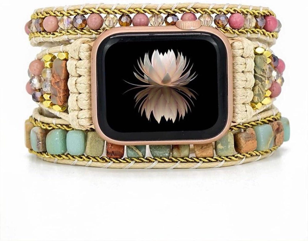 Handgemaakte Boho Kralen Horlogeband - Boheemse Stijl - Compatibel met Apple Watch Band - Diverse Maten - Unieke Ontwerp