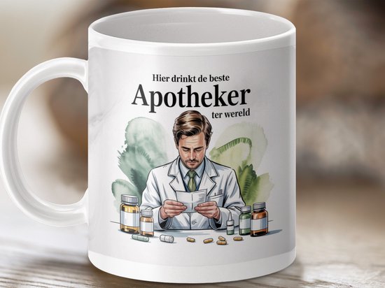Mok Beste Apotheker ter Wereld, Apotheker Beker Cadeau, Dokter mok, Beste Apotheker, Apotheek mok, Apotheker Waardering Cadeau