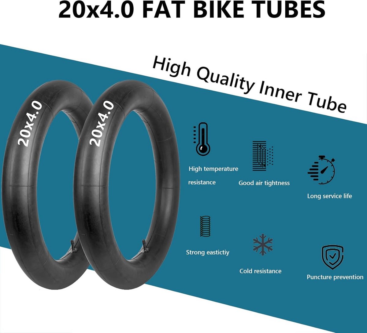 2 Stuks Binnenbanden voor Fatbike 20x4.0 - Schrader Ventiel