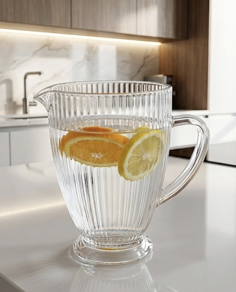 Bavary striped glazen karaf - 1L