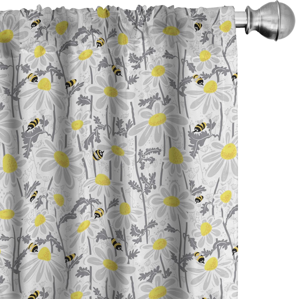 ABAKUHAUS Gele Voorhangen – 2x75x245 cm – Microvezel, Roedezak Geel