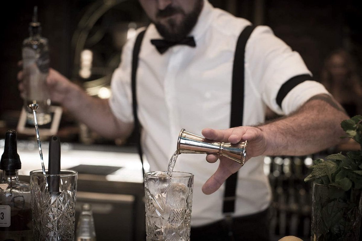 Professionele Dubbele Maatbeker Cocktail Jigger 2cl/4cl met 1cl/3cl Indicaties