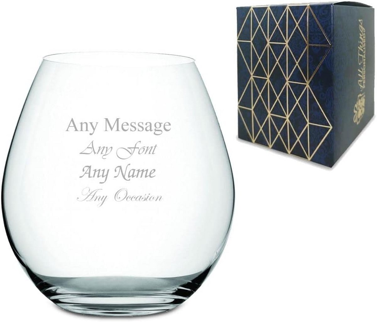 Gegraveerd Wijnglas 700ml - Gepersonaliseerd Kado met Naam of Tekst - Luxe Geschenkdoos