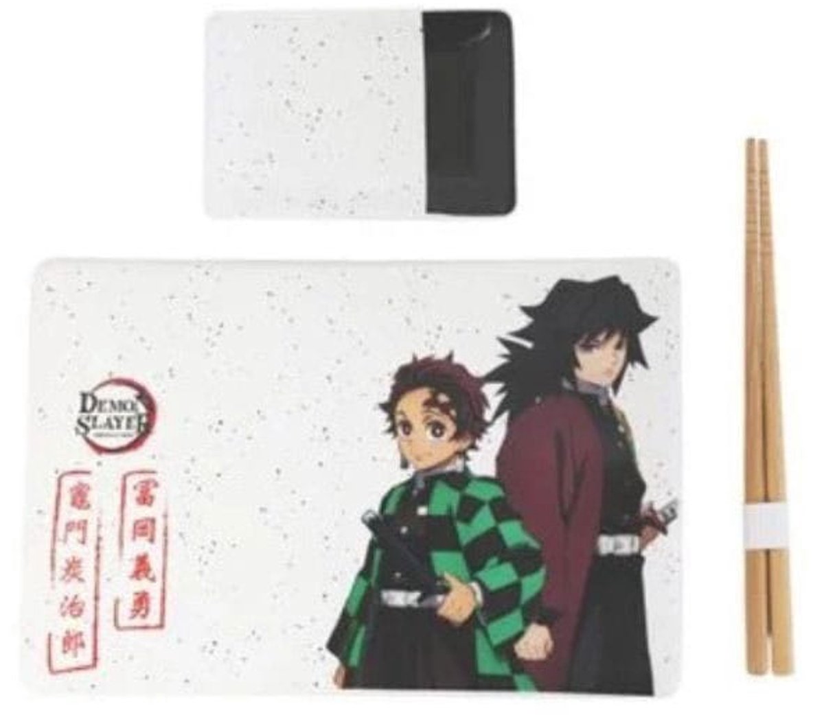 Demon Slayer Ceramic Sushi Set with Chopsticks Tanjiro & Giyu