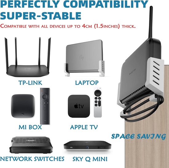 Upc Tv Box Router Universele TV-Box Router Netwerkswitch Modem Laptop houder Compatibel ...