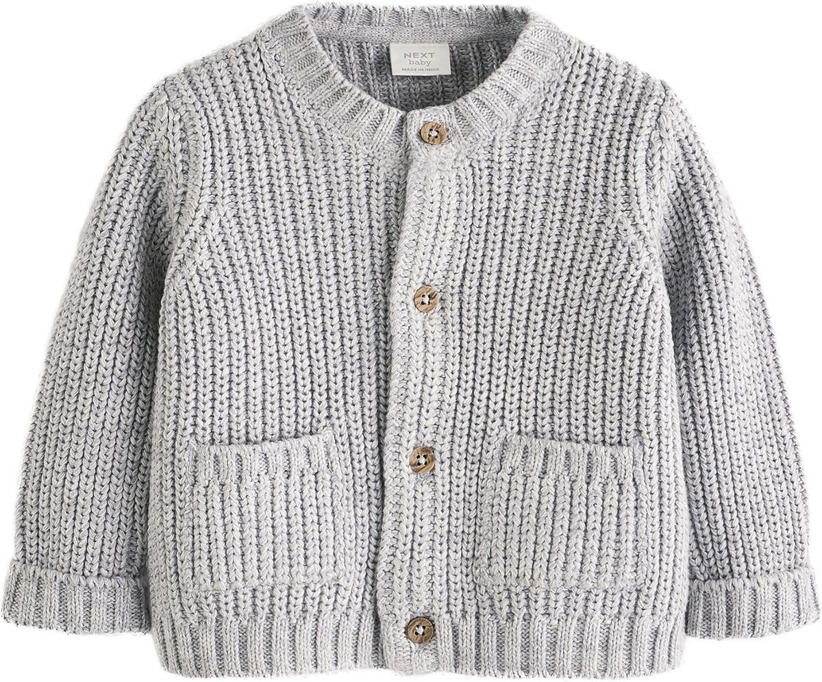 Gebreid Katoenen Cardigan voor Pasgeborenen met Knoopsluiting