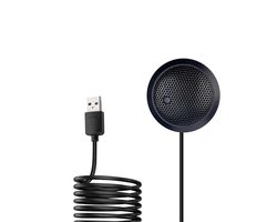 Ynkkvre -2 Meter USB Conferentiemicrofoon – Omnidirectionele Condensator Microfoon met Mute-knop, LED-indicator, Plug & Play voor Online Vergaderingen en Thuiswerken