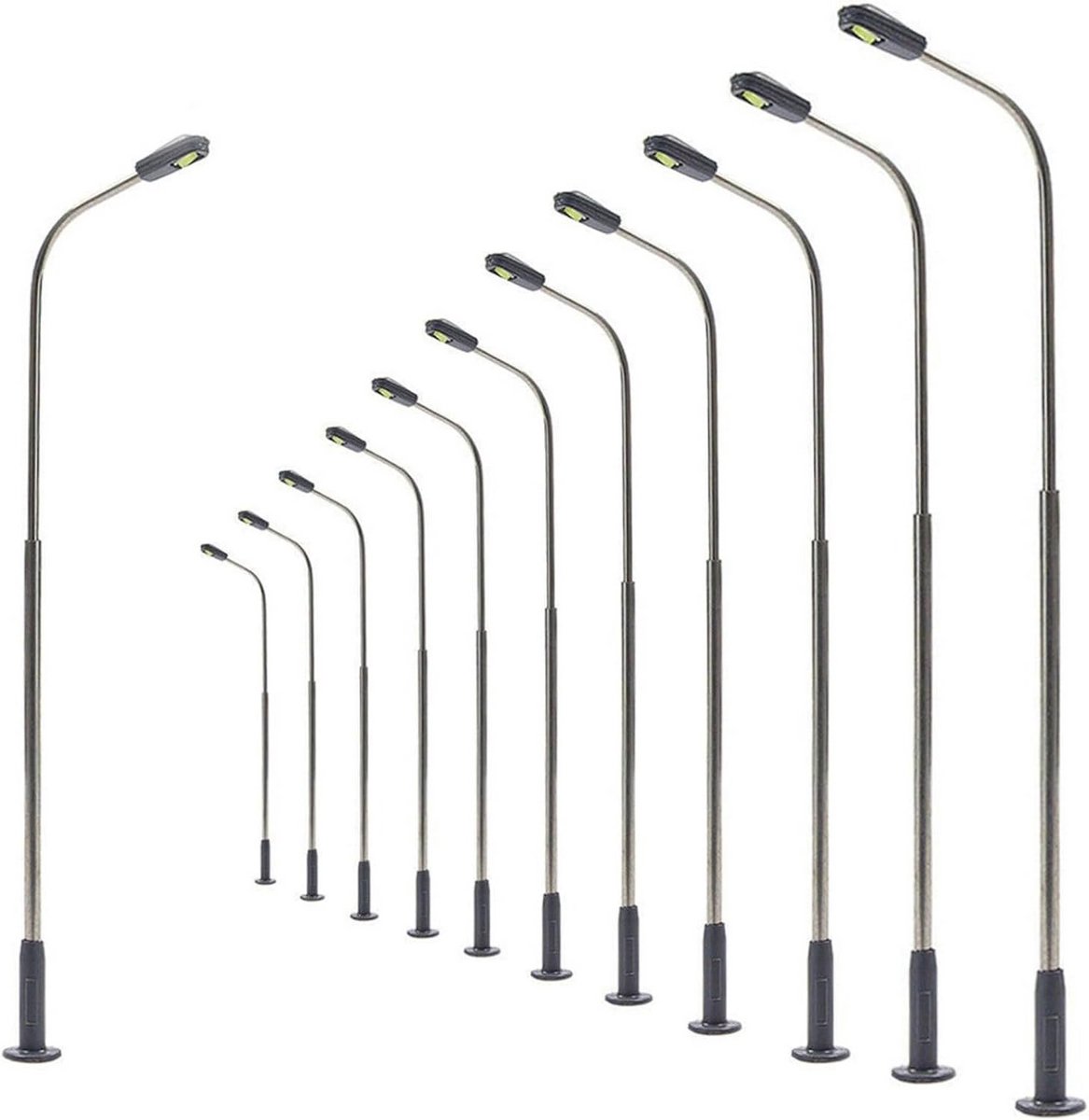 12 Stuks Modelspoor Verlichting LED Straatlantaarns voor HO Schaal