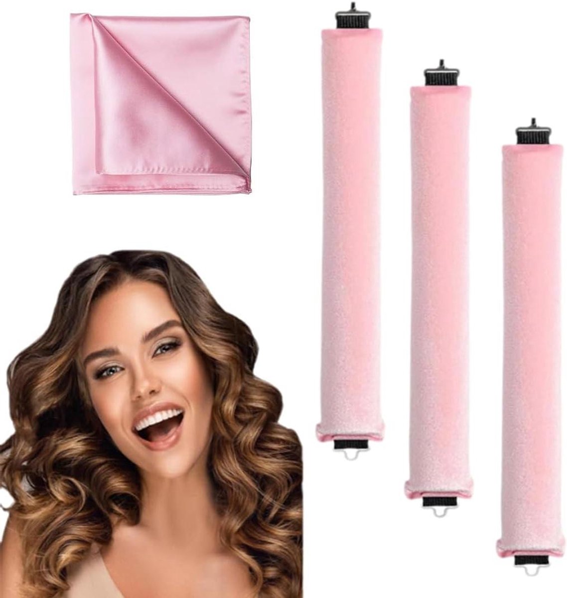 Hitteloze Haarkrulspelden Set voor Natuurlijke Krullen in de Nacht