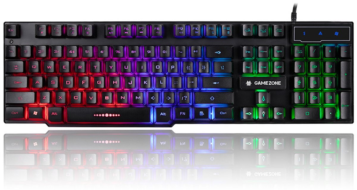 GAMEZONE® - Toetsenbord - Verlicht - USB - 12 Sneltoetsen