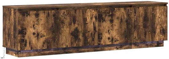 MoonTree Rustiek zwevend rek, 180 cm x 22 cm x 4,4 cm, donkere