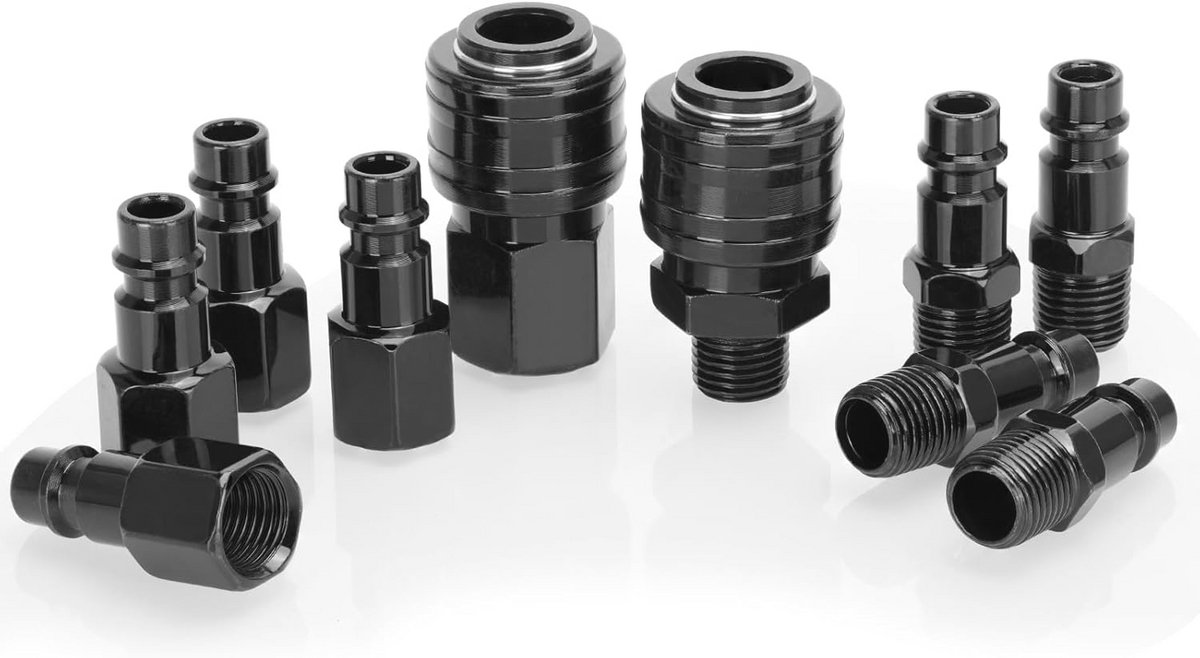10 Stuks Persluchtkoppeling 1/4 Inch - Ideaal Voor Persluchtaansluitingen