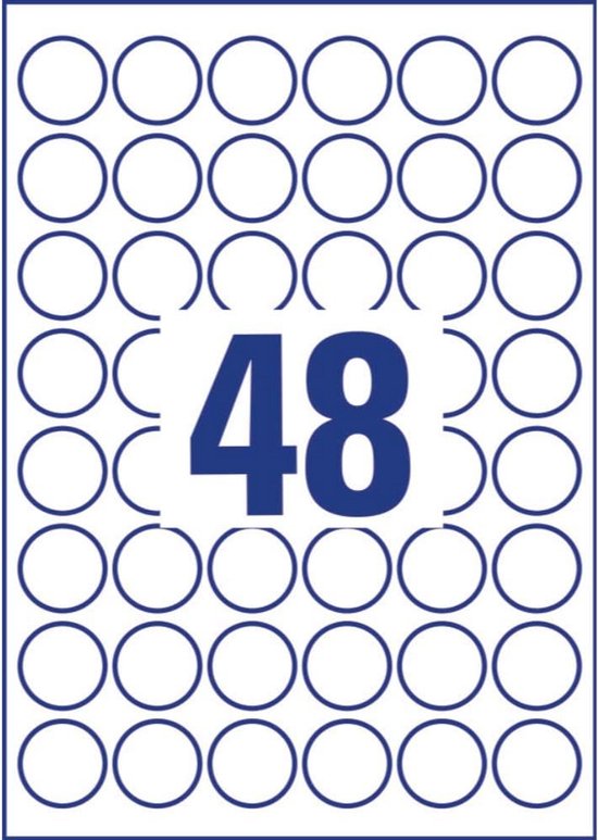 Ronde Etiketten - 480 Zelfklevende Stickers Ø30 mm, Verwijderbaar en ...