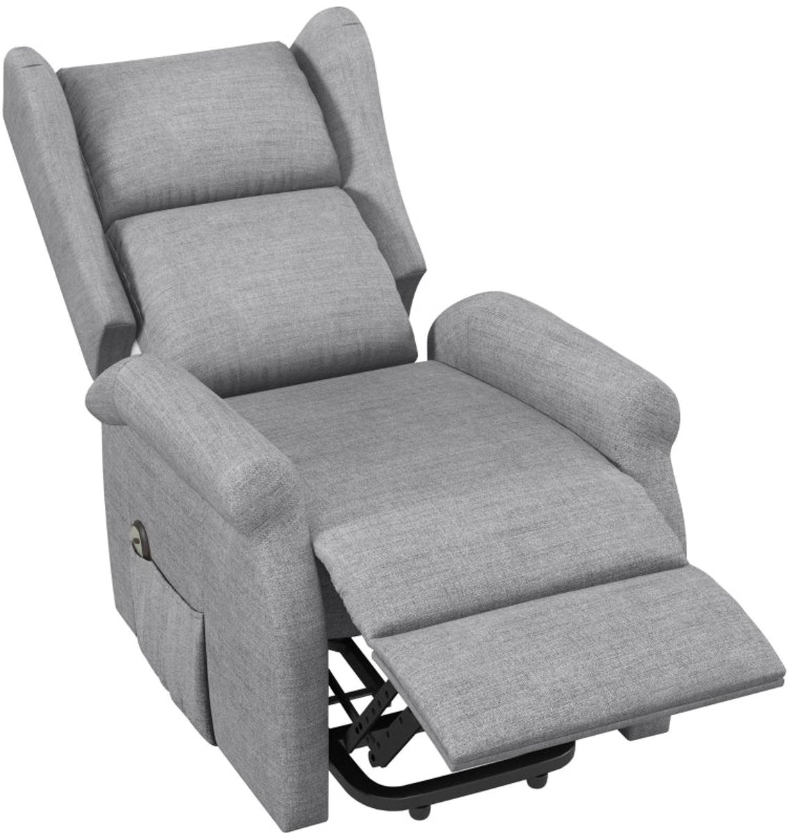 Merax Elektrisch Sta-op Stoel 135° - Relaxfauteuil met Opsta Hulp - tot 200 kg - Grijs