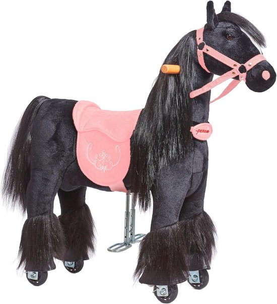 Rijdend Speelpaard met Wielen voor Kinderen – Verwijderbaar Roze Zadel en Halster – Pluche Paard (3-6 Jaar) Rijdend Speelpaard met Wielen voor Kinderen – Verwijderbaar Roze Zadel en Halster – Pluche Paard (3-6 Jaar)