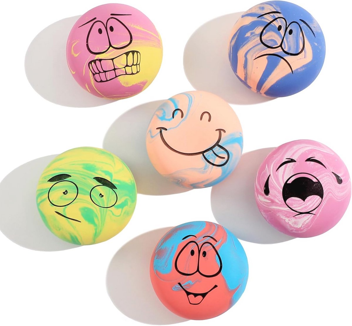 Interactief Rubber Squeaky Speelgoed voor Honden - 6 Gekleurde Ballen