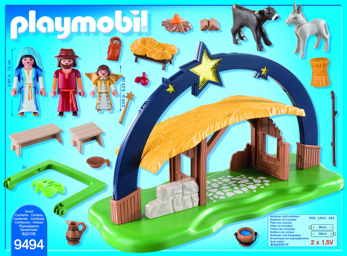 PLAYMOBIL Christmas Kerststal met heldere ster - 9494 — afbeelding 5