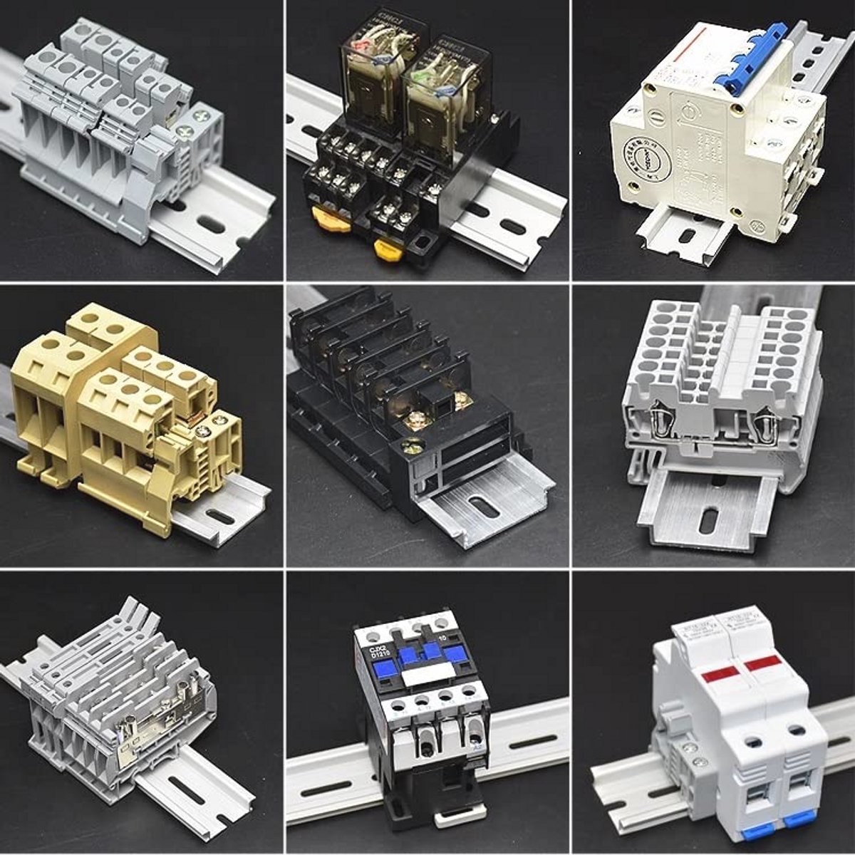 20cm Aluminium DIN-montagerail - 4 Stuks DIN-geleiderail voor Modulaire Apparaten