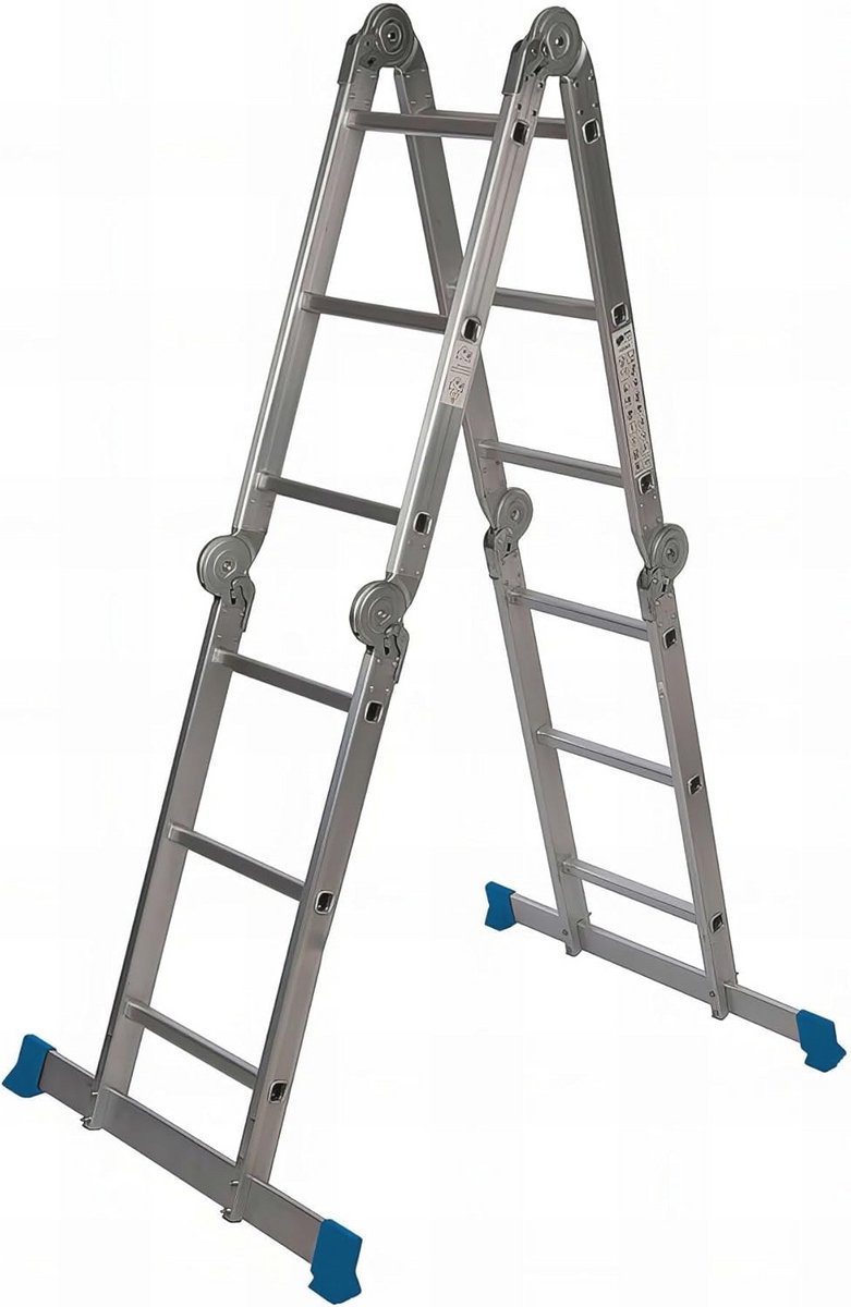 Multifunctionele Aluminium Ladder met Platform 3,6m - 12 Treden