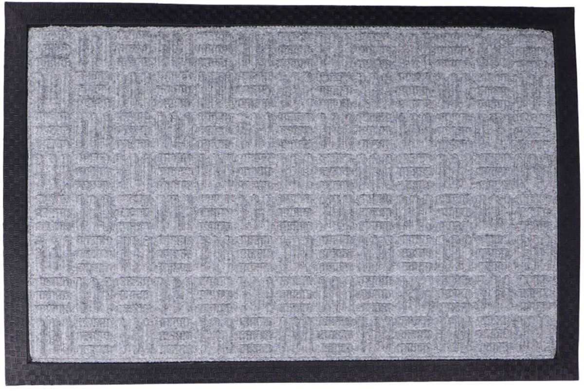 EDM deurmat - 60 x 40 cm - Deurmat voor binnen & buiten - Grijs - Anti-slip