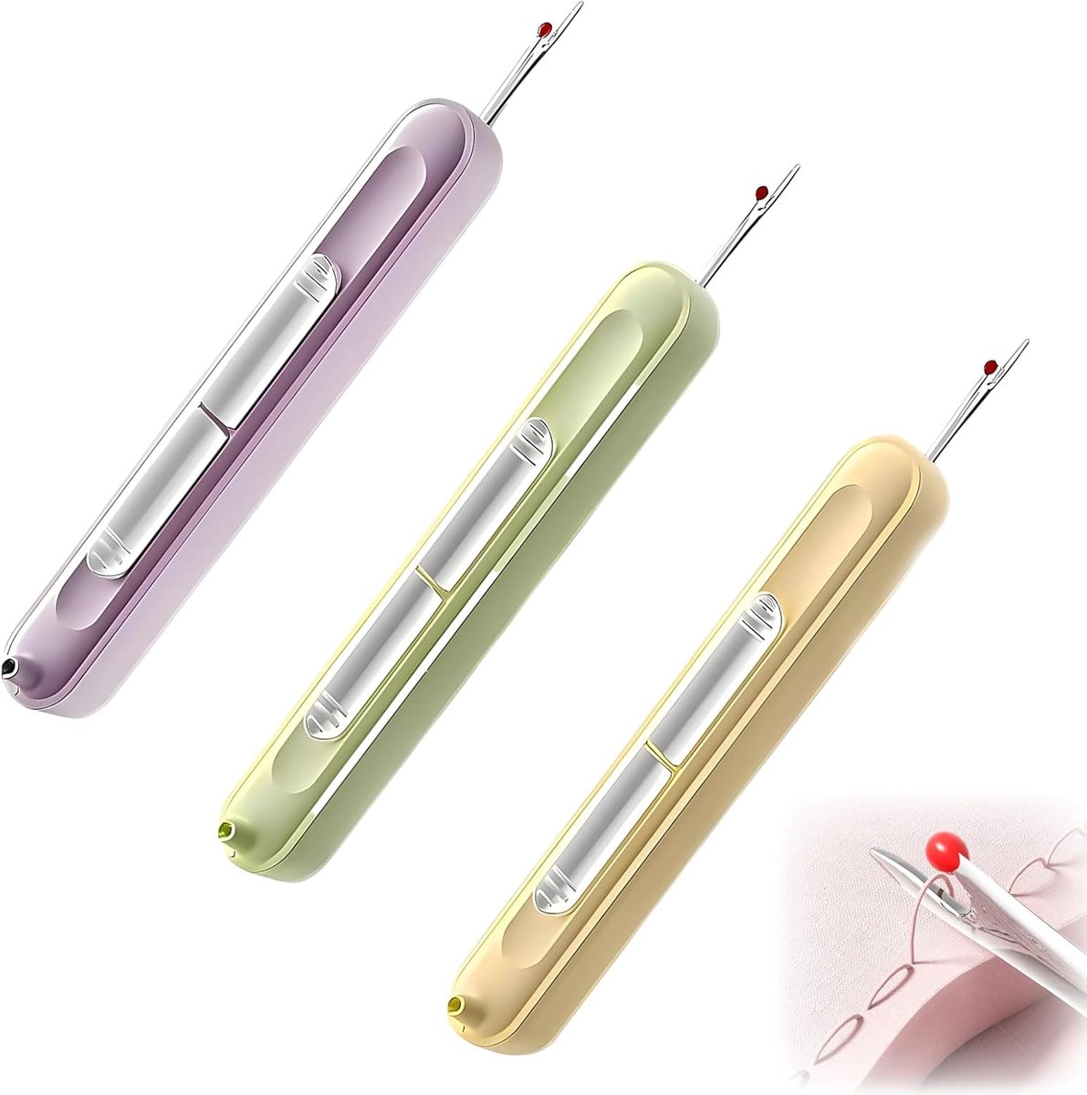 2-in-1 Naald Draad Inrijger - Naald Inrijg Hulp voor Handnaaien - Naald Draad Hulp - Naad Scheider voor Handnaaien - Breien - Creatieve Projecten - Quilting Accessoires