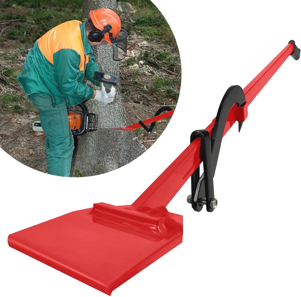 Professionele krik voor zware lasten met omkeerhaak - 130 cm, max. 250 kg belasting voor houtbewerking