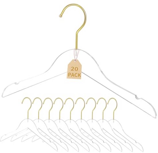 JSFSet20 Meegroeiende kleerhangers voor kinderen, stapelbare kleerhangers met beertjeshaken, antislip babykleerhanger, kinderkledinghanger voor kinderkleding, babygarderobe, ruimtebesparend, 28-37 cm