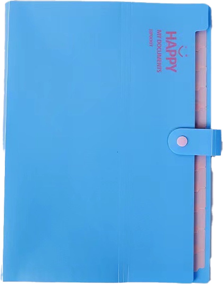 Gigicial Leuke Map - Leuke Mappen Met Vakjes - A4 Formaat Waterdicht & Vuilafstotend - 1 - Voor School En Kantoor Blauw