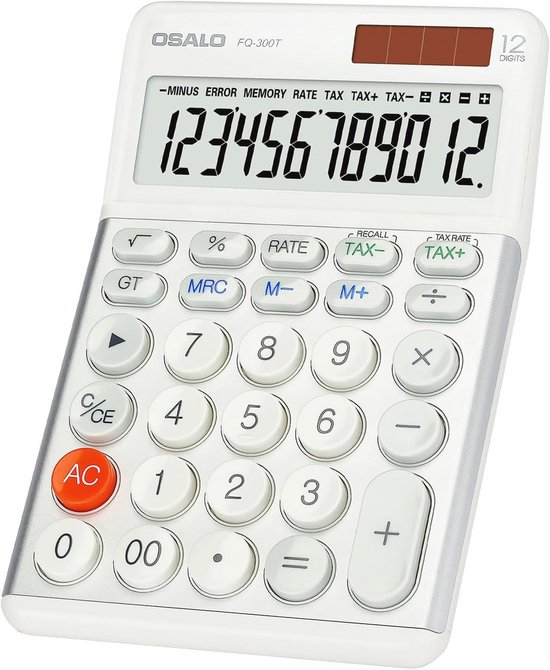 Lexibook FRUITIES® Bureaurekenmachine – 10 Cijfers, Kantelbaar Display, Grote Toetsen, Zonne-energie + Batterij, Geel