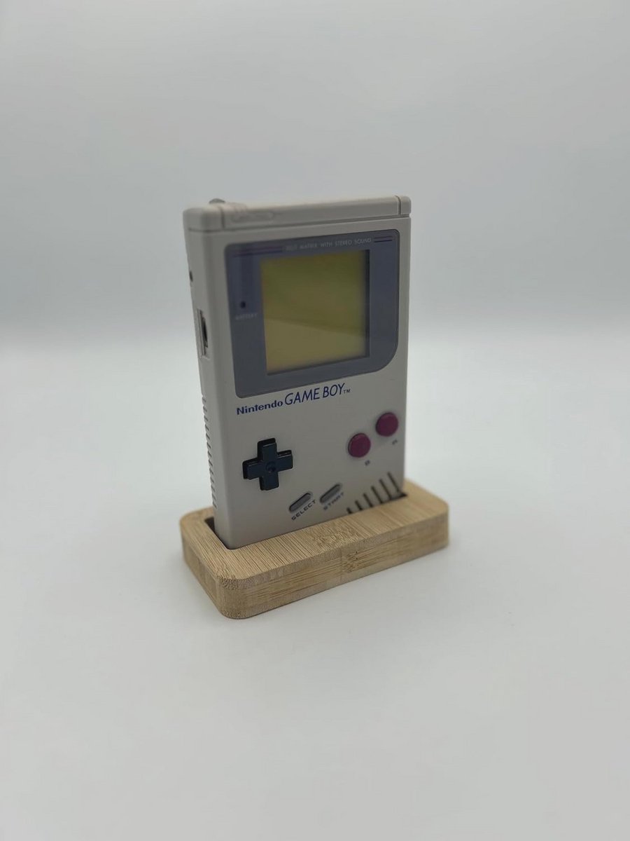 bamboe onderzetter voor Gameboy Classic gameconsole - handgemaakt en stijlvol