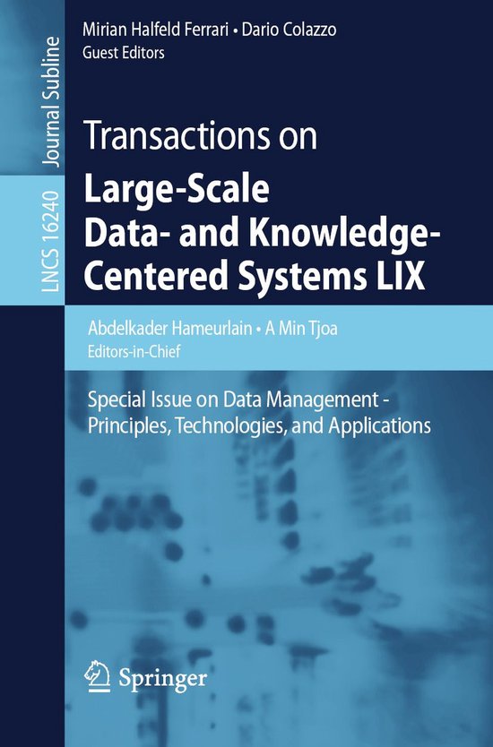 Computer Science (R0) - Transactions on Large-Scale Data- an ... - cover