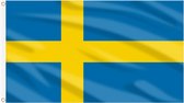 Vlag Zweden - 90x150 cm - Zweedse vlag - Met ophangringen - Flag Sweden - Jonyx