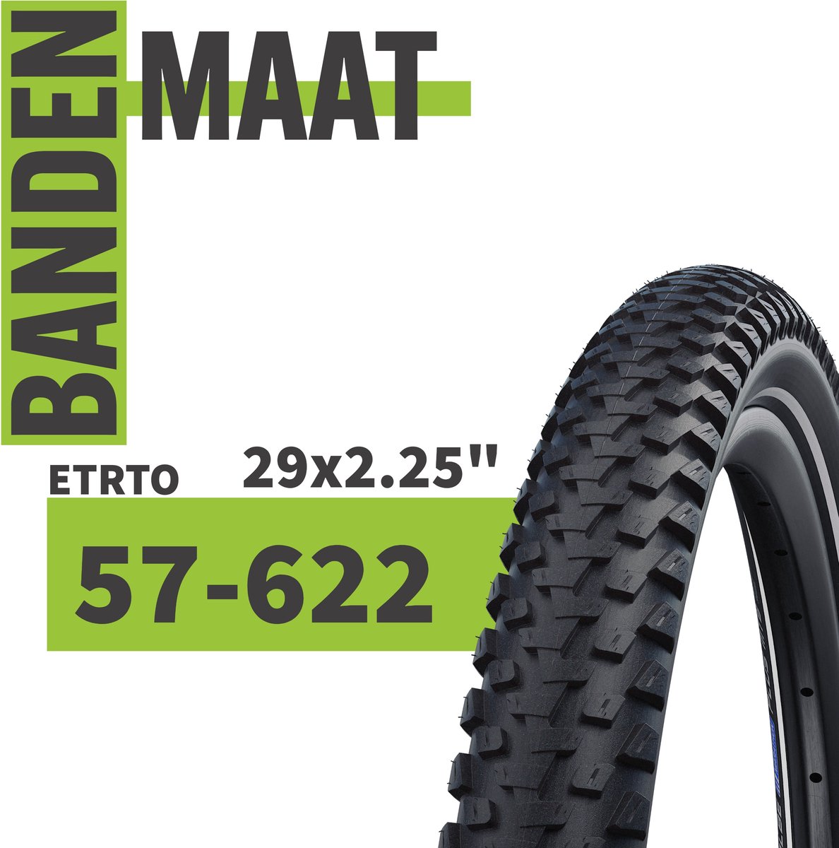 2-delige Set Schwalbe Fietsbanden Marathon Plus MTB 29 inch x 2,25 (57-622) buitenband + en 3 metalen MSZweirad bandenlichters voor eenvoudige wisseling van banden — cadeau in Cadeau-ideeën - foto 6