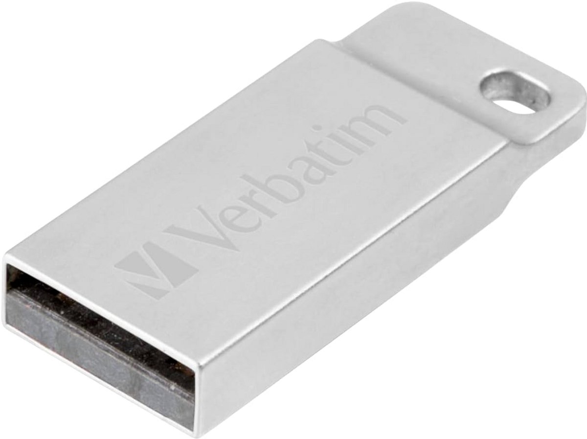 Slanke 64 GB USB Stick van Metaal met Sleutelhanger - Robuuste USB 2.0 Drive