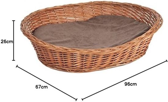 Lycce animal-design Rustmand voor kleine honden en katten, wilgenmand