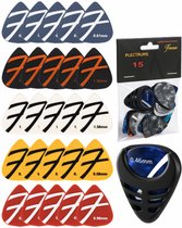 Finesse Nylon Plectrum voor Gitaar - 30 Stuks - met Plectrum Houder - Plectrums - Guitar Pick