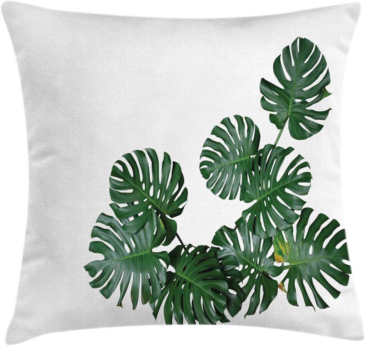 ABAKUHAUS Monstera Deliciosa kussenhoes – 50x50 cm – dubbelzijdig bedrukt Laurel Grün Smaragdgrün