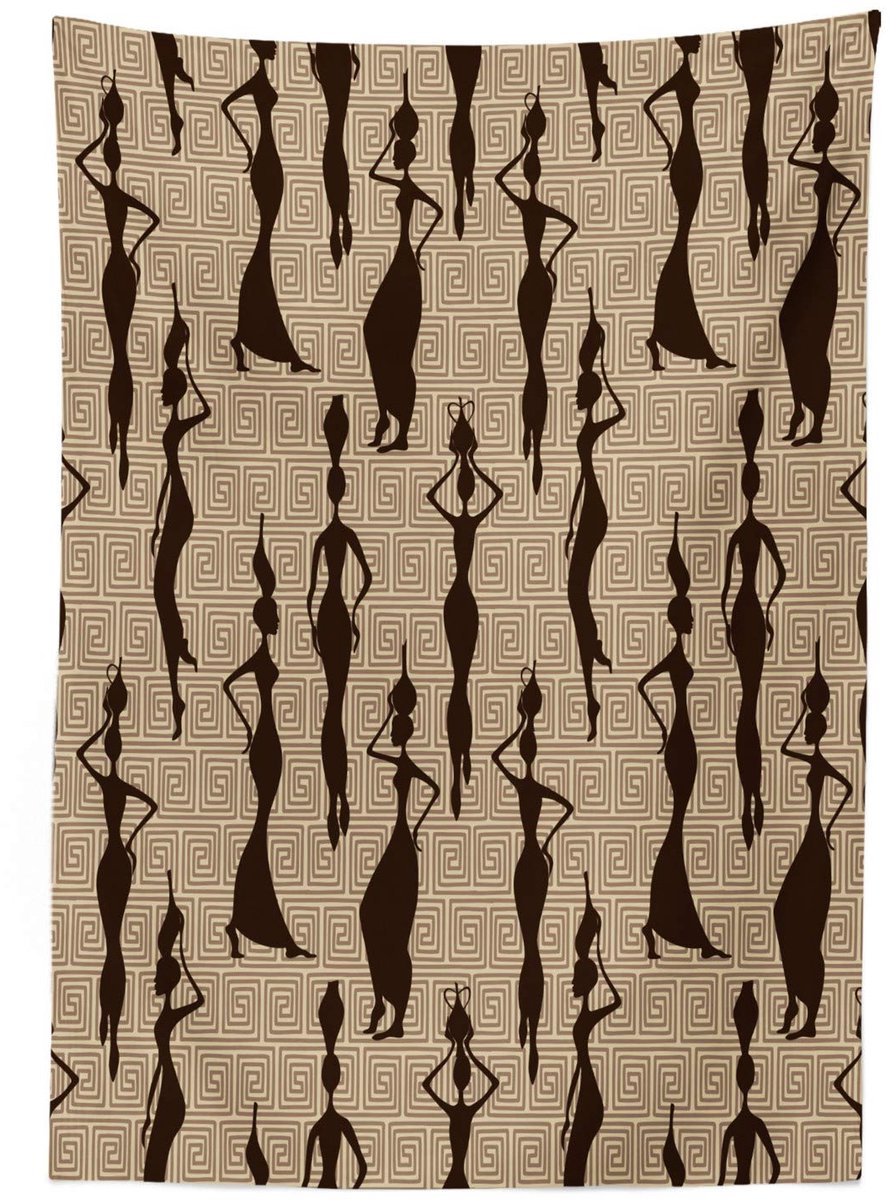 Afro Tafellaken – Bruin tan – 140x170 cm – satijnmix