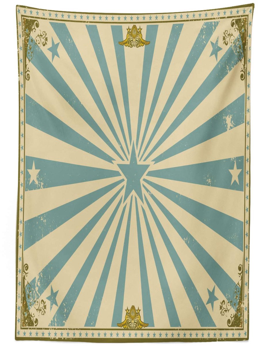 ABAKUHAUS Circustafelkleed – 140x170 cm – Satijn – Multi amandelgroen crème