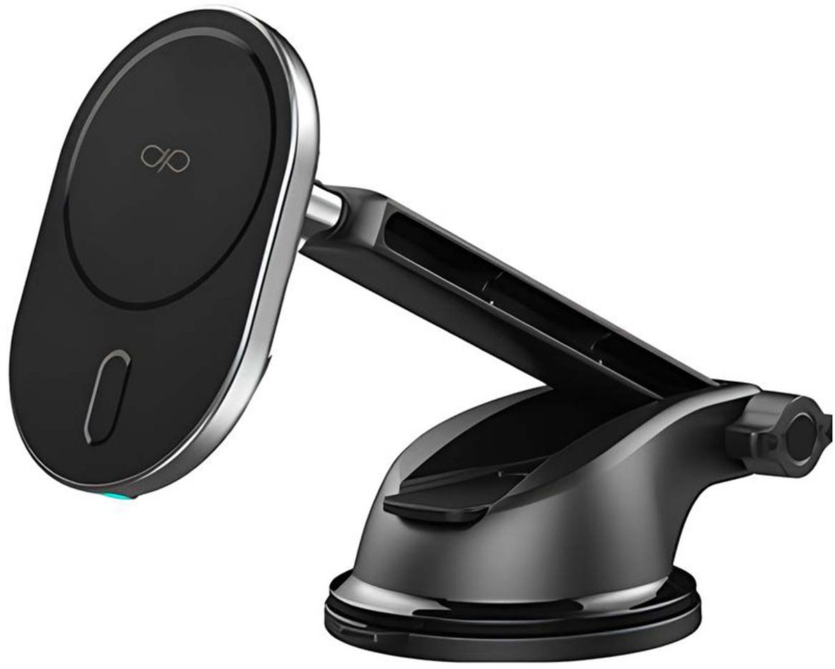 Force Case, MagSafe Autohouder met Draadloos Opladen 15W Verstelbare Stevige Arm, Zwart