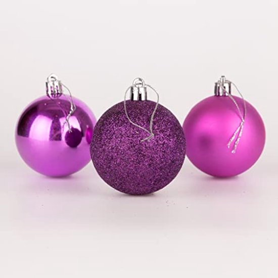 Lot De 12 Boules De Noël Incassables 60 Mm – Brillant & Mat Rouge – Décorations Sapin Durables Et Sécurisées