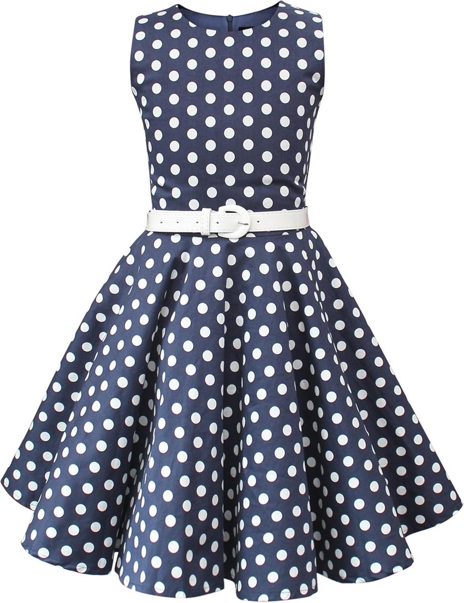 Vintage Polka Dot 50s Meisjesjurk